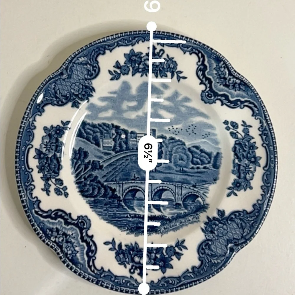 Johnson Bros Old Britain Castles Blue Transferware Plate Made in England